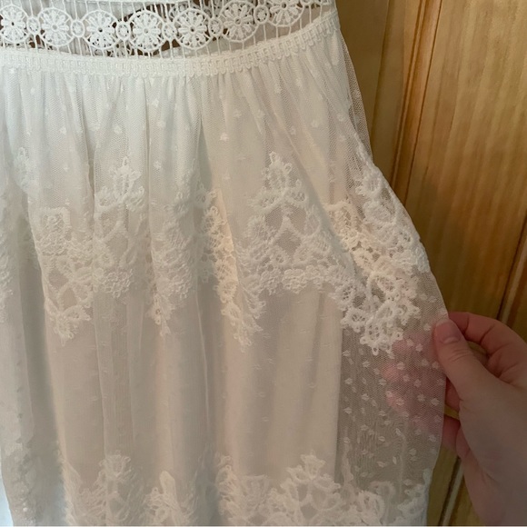 Fashion Novia White Lace Spaghetti Strap Maxi Dress - Picture 10 of 15